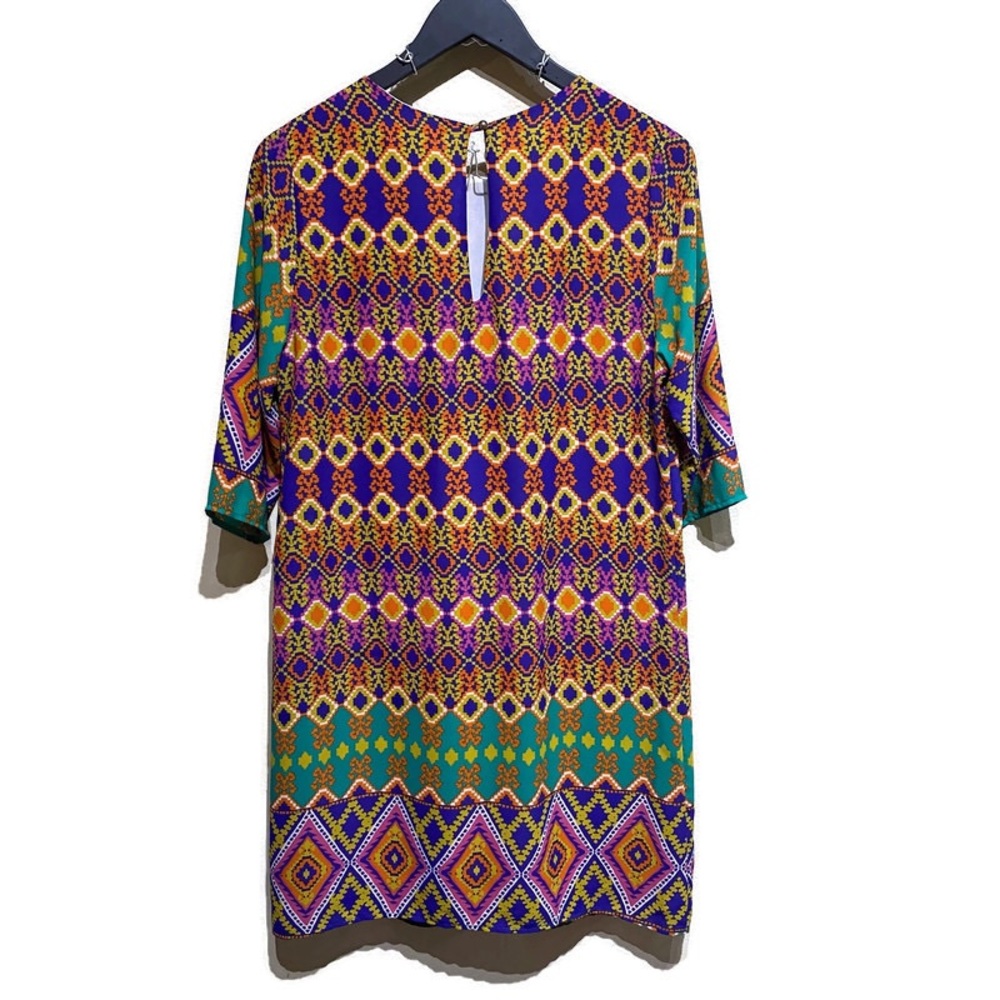 Everly Anthropologie Multi-Color Patterned Dress - image 2